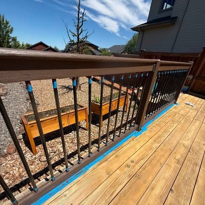 Meticulous masking and prep detail on jobsite