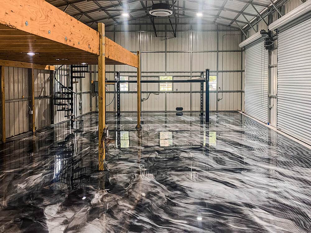 Metallic Epoxy Floor Coating Detail