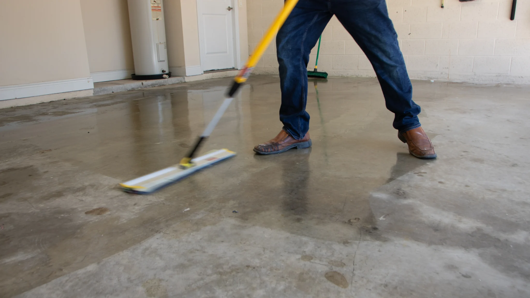 Raw Concrete After Diamond Grinding Surface Prep